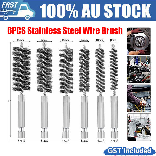 Stainless Steel Wire Brush Bore Cleaning Brush 1/4