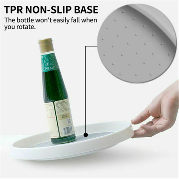2pcs Lazy Susan Turntable Organizer | 360° Rotating Non-Slip Pantry Storage Tray