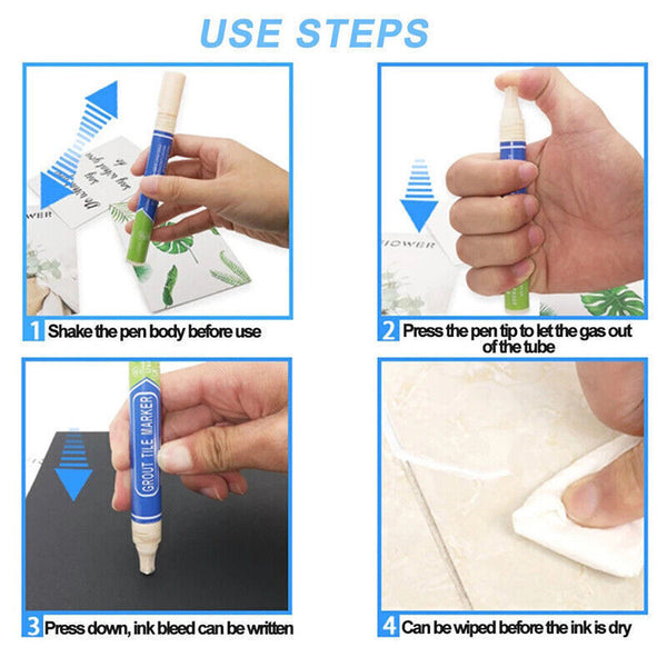 5PCS Tile Repair Pen Wall Gap Refill Grout Refresher Marker Bathroom Waterproof