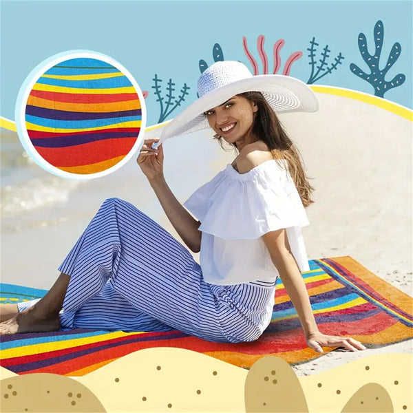 100x180cm Microfiber Bath Beach Towel Gym Sport Footy Travel Yoga Swimming