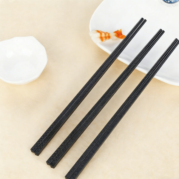 50 Pairs Reusable Alloy Chopsticks | Dishwasher Safe Chinese Japanese Chopsticks Set