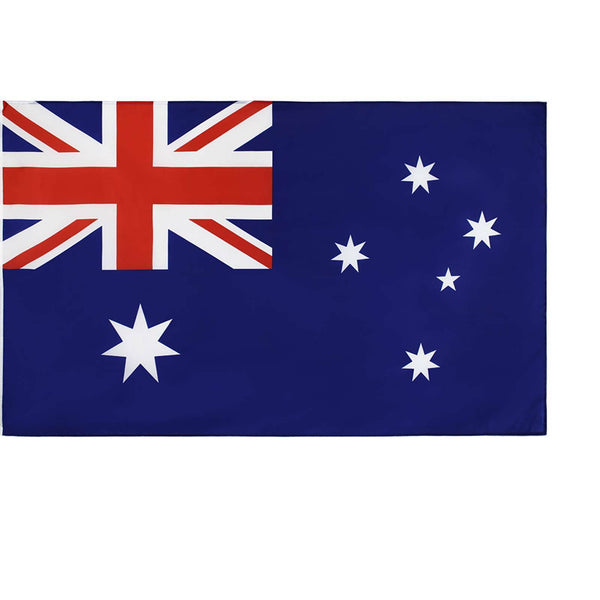 1800x900 HEAVY DUTY Australian Flag Polyester Metal Woven Brass Sister Clips AU