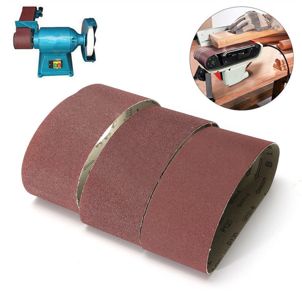 10X 100x610mm Sanding Belt 80 120 180 Mixed Grit Abrasive Grinding Sander Sheet