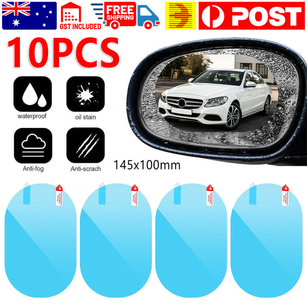10Pcs Rainproof Car Rearview Mirror Sticker Anti-fog Protective Film Rain Shield