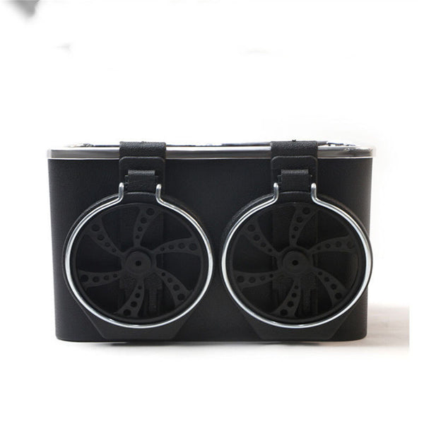 2pcx Car Drawer Water Cup Holder Tissue Box Armrest Storage Coffee Drink Multifu