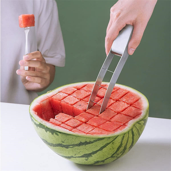 Stainless Steel Watermelon Slicer Cutter Multifunctional Fruit Fork Kitchen Tool
