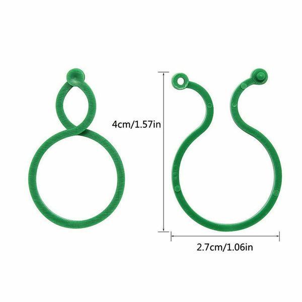 120X Garden Plant Clip Tomato Tie Stem Orchid Support Weatherproof Grow Training