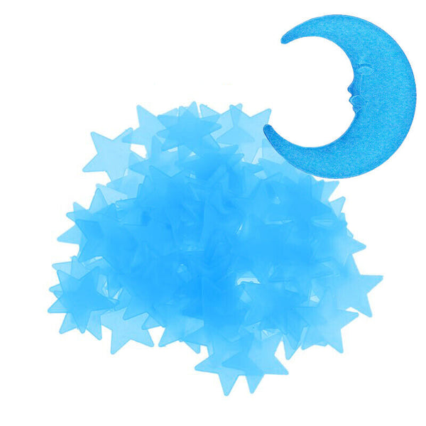 201x Home Wall Glow In The Dark Stars Stickers Set Baby KIDS Decal Luminous Moon