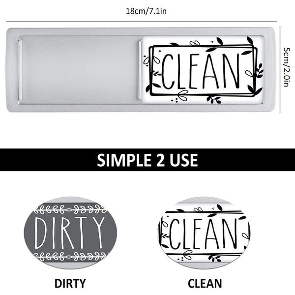 New Clean Dirty Dishwasher Magnet Sign Easy Read Non-Scratch Magnetic Indicator