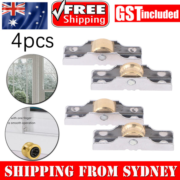 4pcs Stainless Steel Sliding Door Roller Perfect for Glass and Aluminum Doors AU