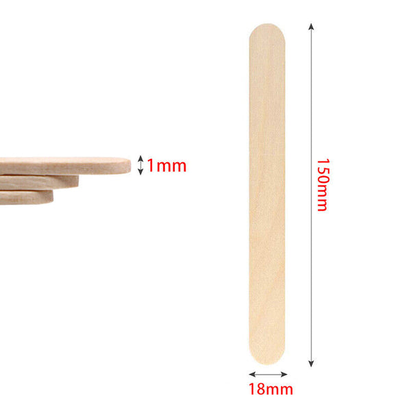 300x Waxing Spatula Wooden Stick Disposable Tongue Depressor Wooden Craft Stick
