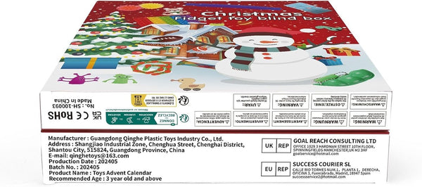 Fidget Advent Calendar 2024, 24 Days of Surprises Fidget Toys Box, Christmas Hol