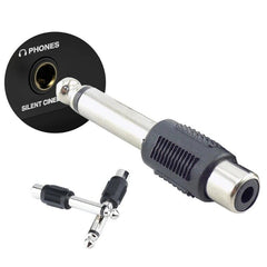 10/20X 6.5mm 1/4" Male to Female RCA Connector Adapter Audio Plug Jack TS 6.35mm