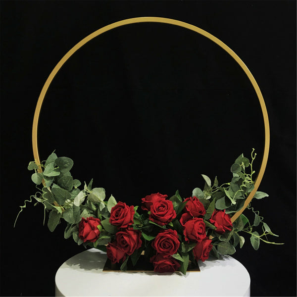 60cm Wedding Hoop Round Circle Arch Backdrop Flower Display Stand Background AU