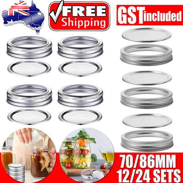Splits Lids Sealing Storage Solid Caps Cover for Regular/Wide Mouth Jar