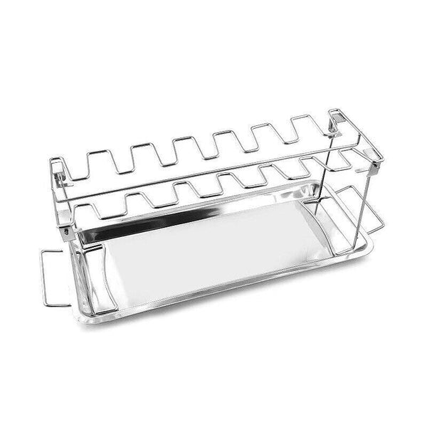 Foldable Stainless Steel Barbecue Grill Rack for Chicken Legs Outdoor Cooking