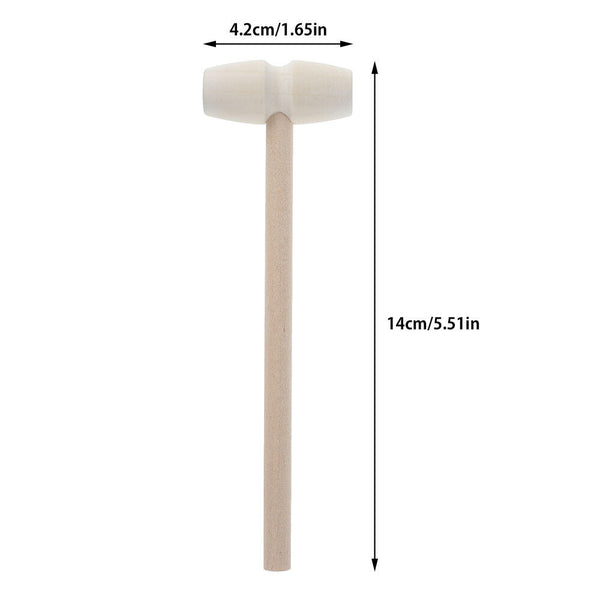 30X Mini Wooden Hammer For Chocolate Breakable Heart Hammer Mallet Smash DIY Toy