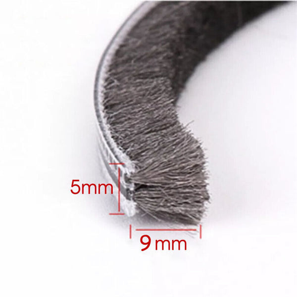 20M Hairy Seal Brush Pile Window Sliding Door Draught Excluder Weather Strip New