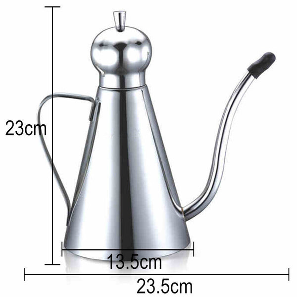 Dispenser Vinegar Bottle Stainless Steel Cooking Pot Pourer Olive Oil Kitchen AU
