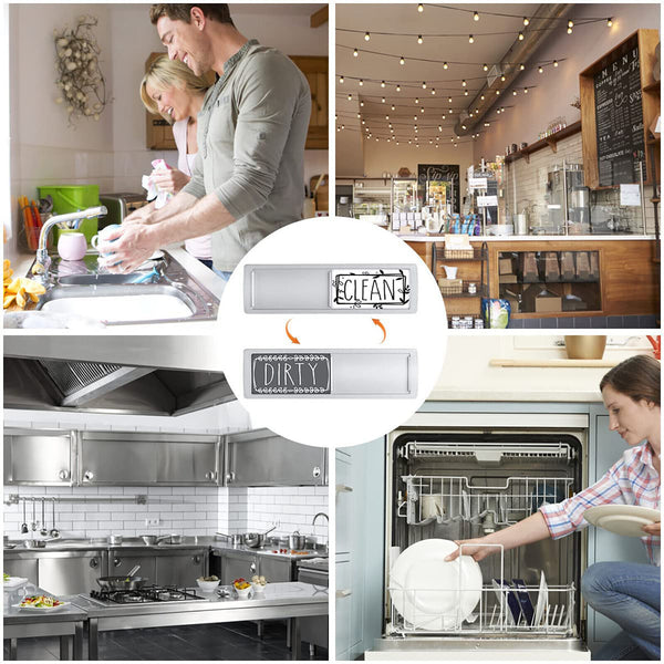 New Clean Dirty Dishwasher Magnet Sign Easy Read Non-Scratch Magnetic Indicator