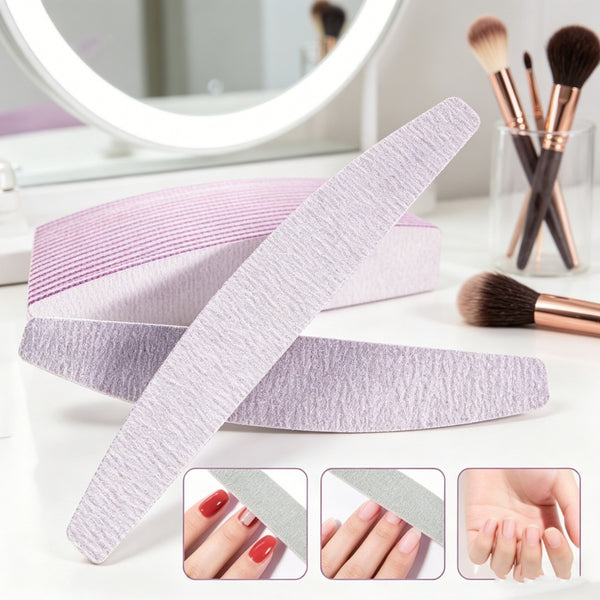 50pcs Professional Acrylic Nail Files | Double-Sided Manicure Pedicure Emery Boards