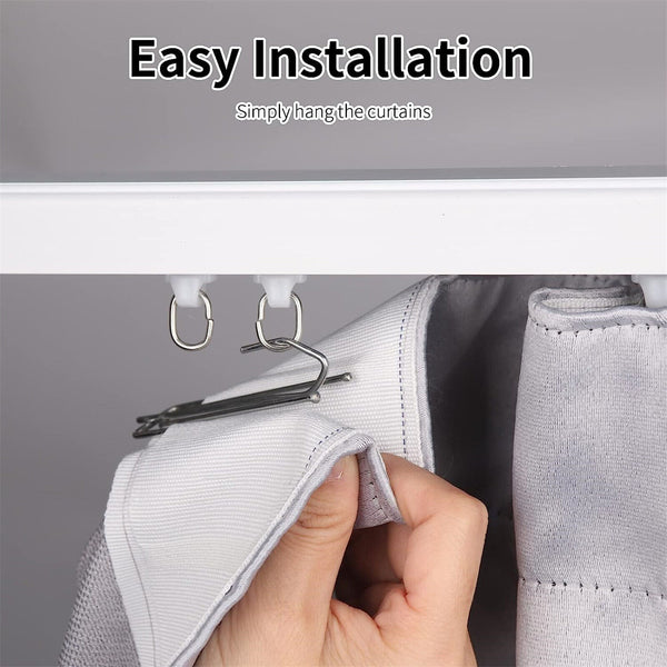 6M Multifunction Curtain Heading Pleat Tape for Home Sewing Curtain +15 x Hooks