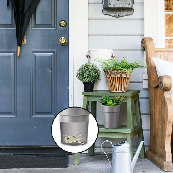 2PCS Flower Pot Hidden Safe Key Hider Secret Storage Container with Hidden Compartment