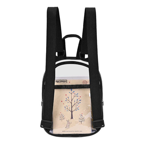 Transparent Backpack Bag Clear PVC Travel Shoulder Bag School Bag Strap Book Bag