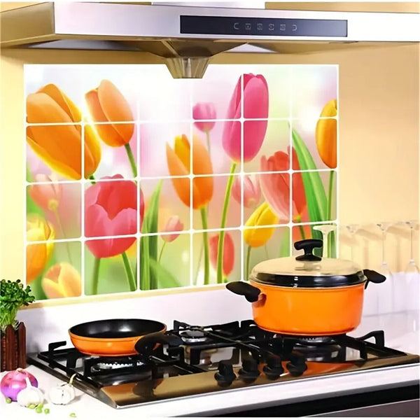 4pcs Kitchen Wall Sticker,Removable Peel and Stick for Kitchen Dining Restaurant