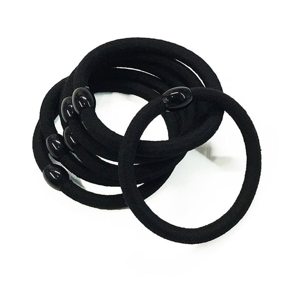 100 Thick Black Elastic Stretch Hair Ties Bands Rope Ponytail Women Girls School