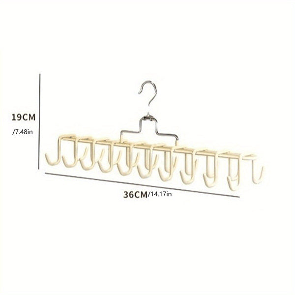 20-Hook Metal Closet Organizer Hanger | Space-Saving Camisole Bra Scarf Holder