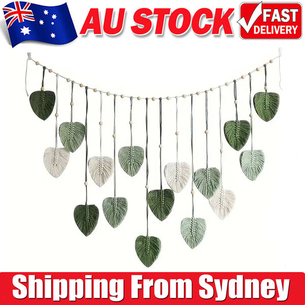 Macrame Wall Hanging Woven Tapestry Boho Wall Art Home Decoration Craft Rope AU