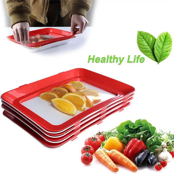 Creative Food Preservation Tray Food Fresh Keeping Food Storage Kitchen AU