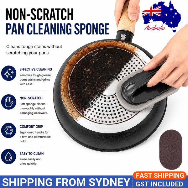 Non-Scratch Pan Cleaning Sponge – Magic Emery Rust & Stain Remover Brush