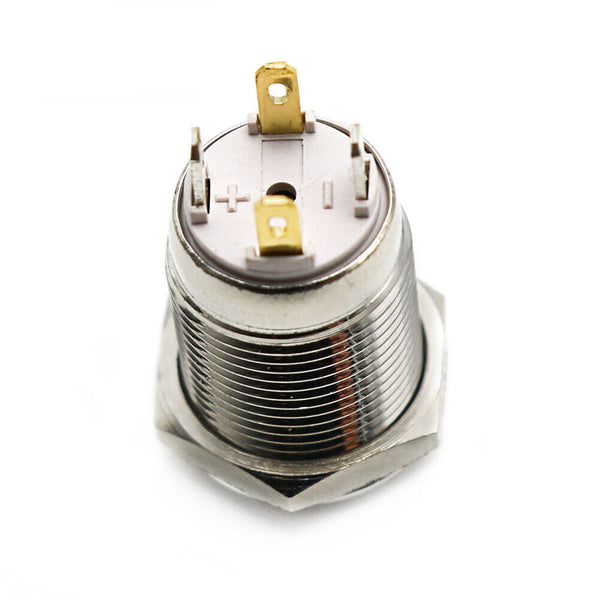 4 PCS 12V 12mm Car Boat Push Button Metal Latching Switch LED Light Waterproof
