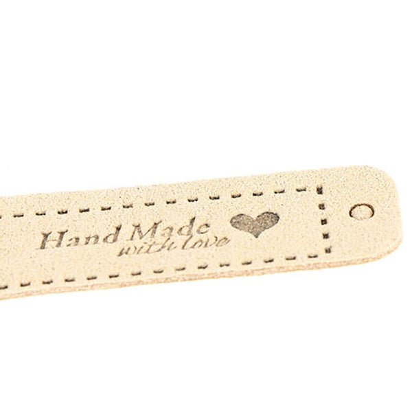 60Pcs Tags Handmade With Love Labels Clothing Tags DIY Crafts Sewing 55x15mm AU
