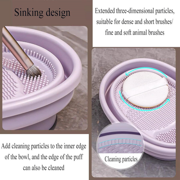 3 in 1 Makeup Brush Cleaner & Drying Rack Set