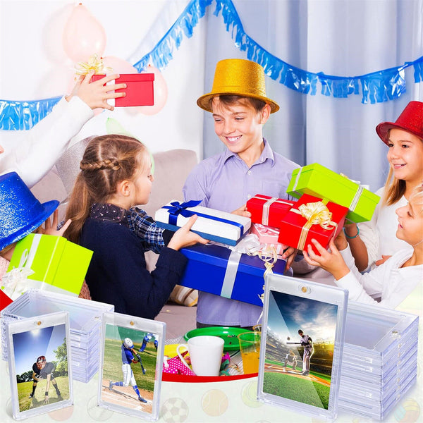 20Sets Magnetic Card Holder 35pt Baseball Card Holders Hard Card Stand Trading