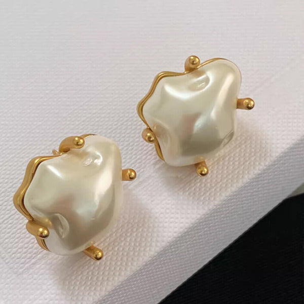 Vintage Irregular Earrings for Women Retro Studs Statement Jewelry Fashion Gift