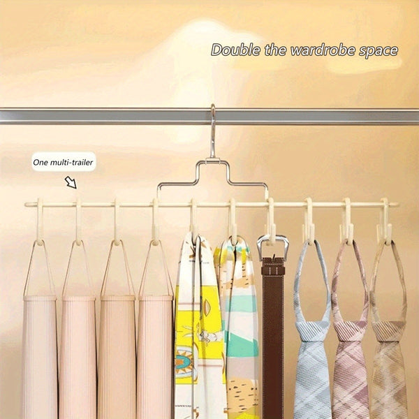 20-Hook Metal Closet Organizer Hanger | Space-Saving Camisole Bra Scarf Holder