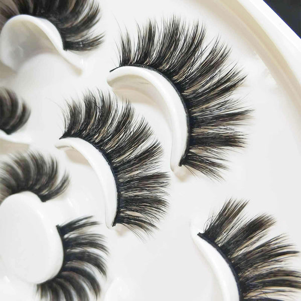 14 Pairs Long Soft False Eyelashes Natural Mink Fake Lashes Set 3D Mixed Layered