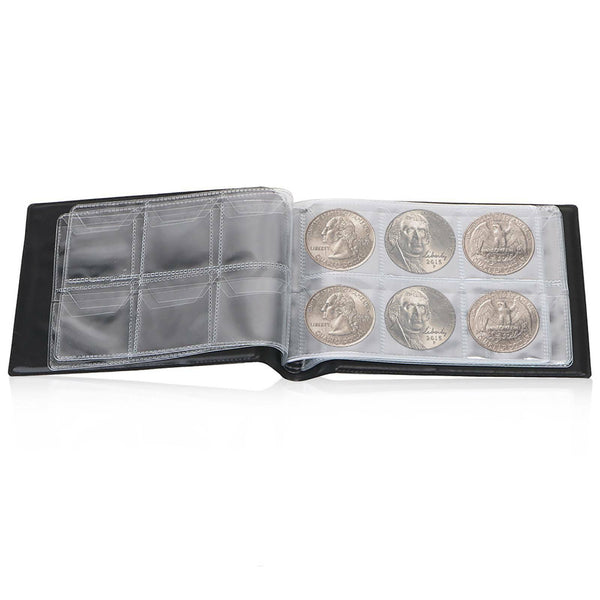 60 Coin Holder Collection Storage Collecting Money Penny Pockets Album Book AU