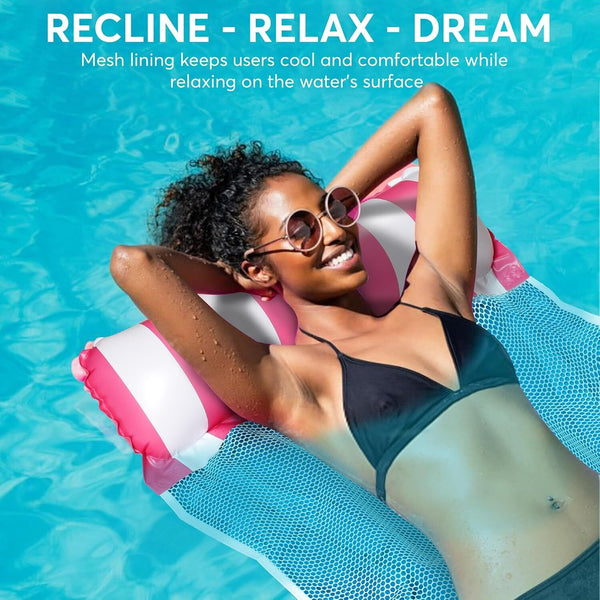 Portable Floating Water Hammock Toy Swimming Chair Inflatable Float Pool Bed