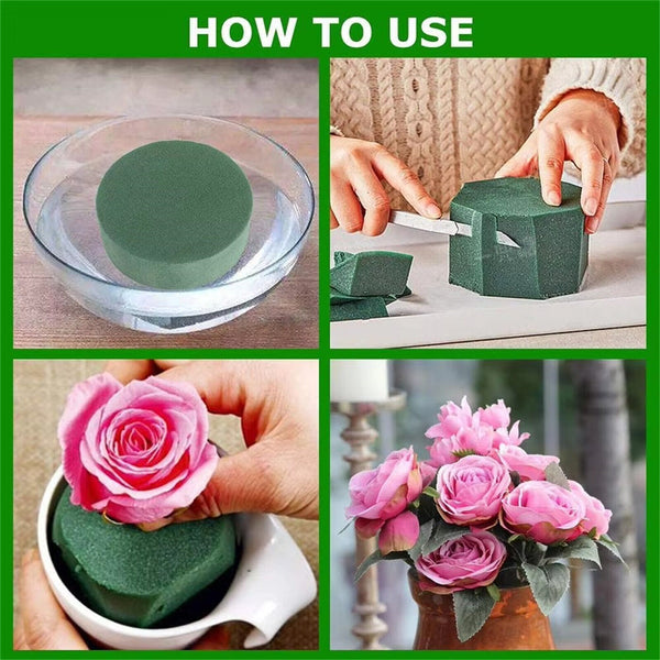 20 Pcs Round Wet Floral Foam Quality Material For Flower Arrangement DIY Craft