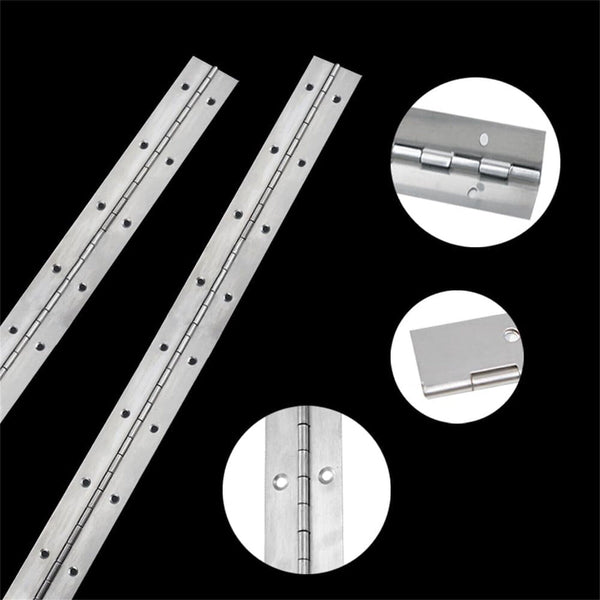 3PCS PIANO HINGE STAINLESS STEEL CABINET BOAT 600 X 25 X 1mm CONTINUOUS HINGES