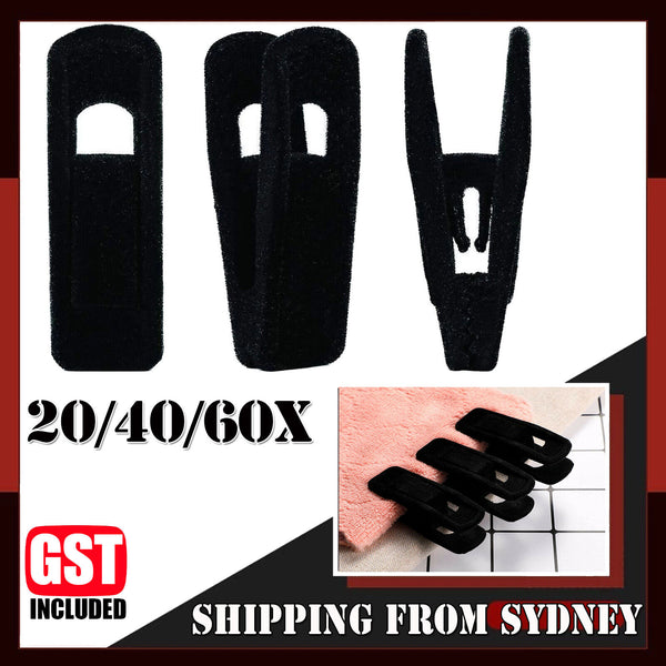 20-60x Non-Slip Velvet Hanger Clips Clothes Pant Skirt Coat Strong Finger Clips