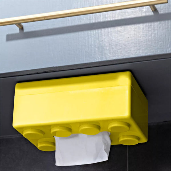 Building Block Tissue Box Cover | Creative Tissue Dispenser Storage Holder for Home Car Desk