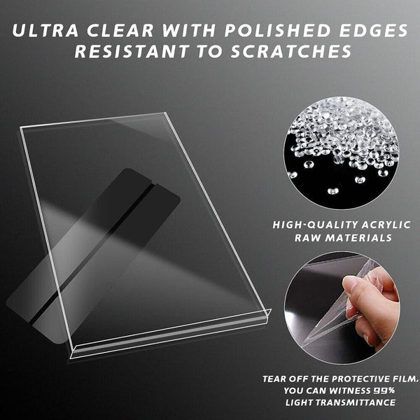 2/10X Vertical Horizontal A4 Double Sided Sign Holder Retail Display Menu NEW