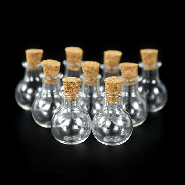 100PCS Mini Glass Wish Bottles with Cork DIY Craft Vials Party Wedding Favours