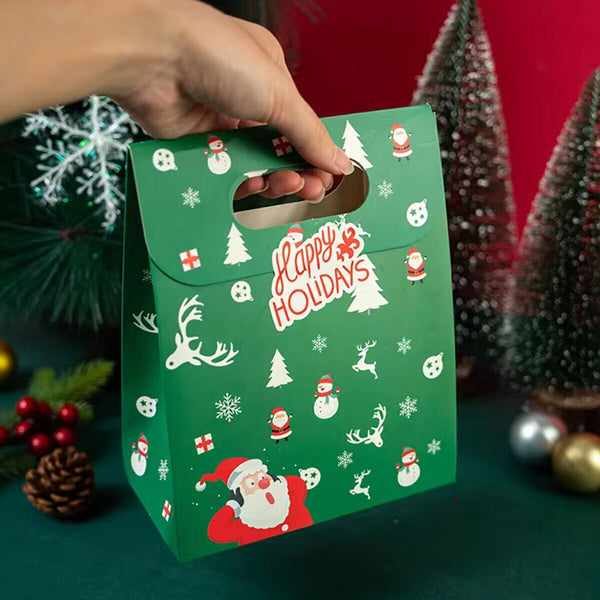 50PCS Christmas Candy Biscuit Packaging Box Small Gift Bag for Baking Hand Treat